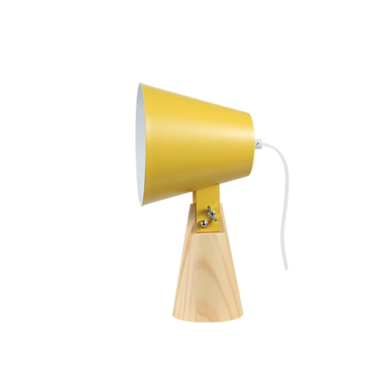 Метална настолна лампа, yellow+natural, aca lighting, floor&table&office luminaires, 1x40w, tf177491tyw