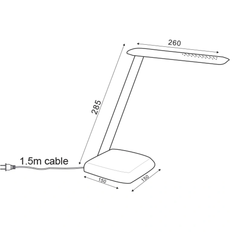 Pvc работна лампа, silver paint, aca lighting, floor&table&office luminaires, led 6w, 3000k-6000k, 480lm, sf1408led640s