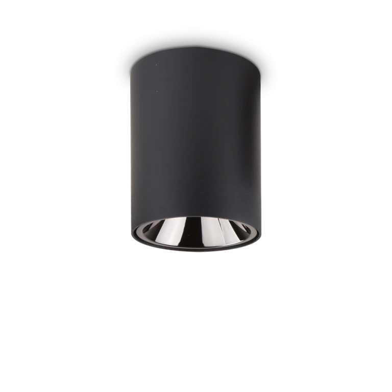 Метална луна за външен монтаж, nero, ideal lux, nitro round, led 15w, 3000k, 1350lm, 205984