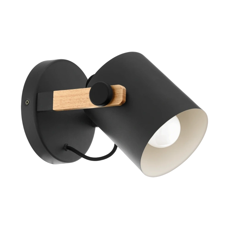 Метален аплик, black, eglo, hornwood, 1x28w, 43046