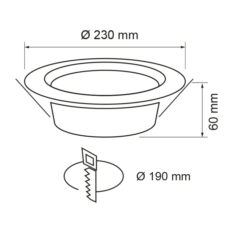 Led панел за вграждане, бял, ultralux, 24w, бяла светлина, 4200k, 2150lm, llv2442