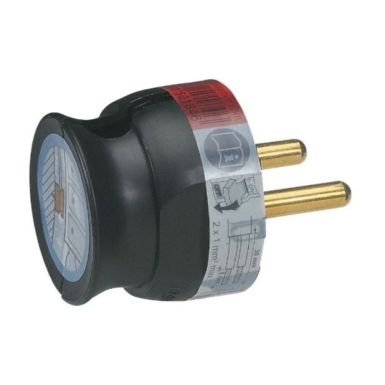 щепсел, черен, 16а, 230v, 3680w, legrand, 50184