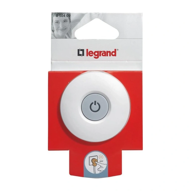 Щепсел с копче и LED индикация, бял, 2P+T,16а, 230v, 3680w, legrand, 50409
