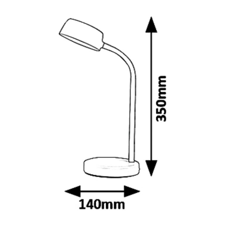Работна лампа, rose, rabalux, berry, led 4.5w, 4000k, 350lm, 6779