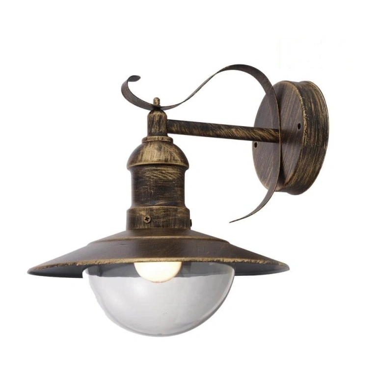 градински аплик riviera, antique brass, bg марки, 1xE27, 004367