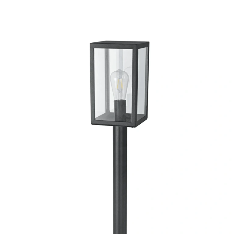 Градински стълб celia, black, 1xE27, aca lighting, celia1pobk