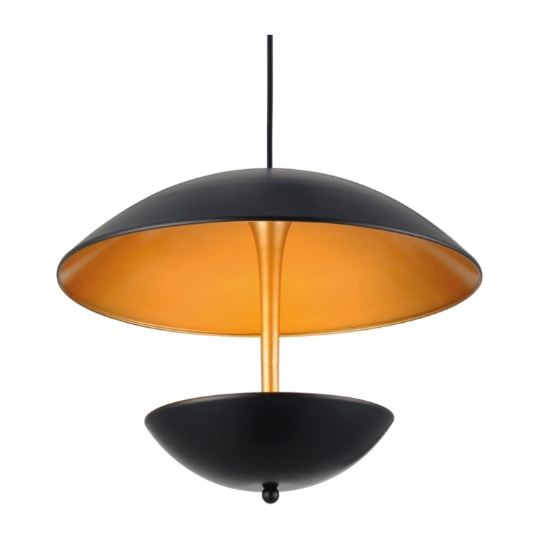 полилей avantgarde, matt black+gold paint, 3xG9, aca lighting, v35229bg