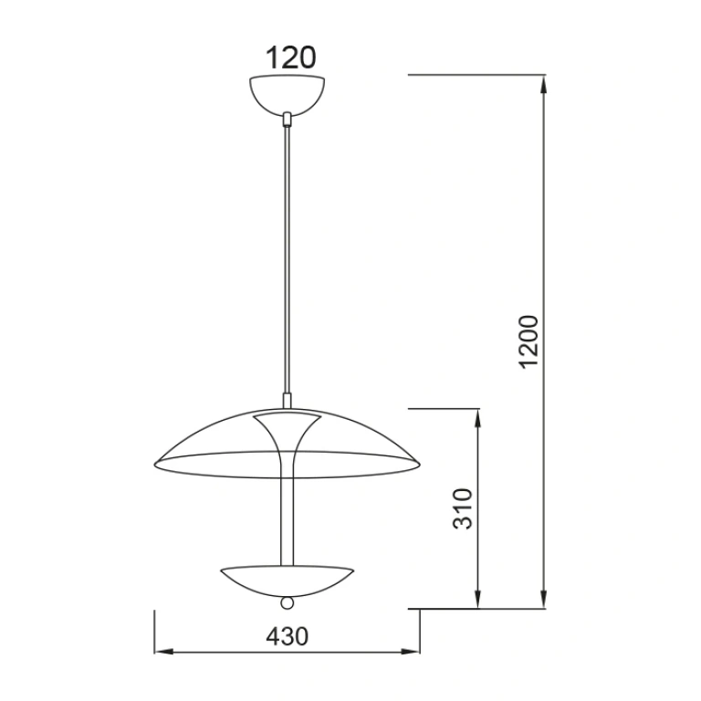 Полилей avantgarde, matt black+gold paint, 3xG9, aca lighting, v35229bg
