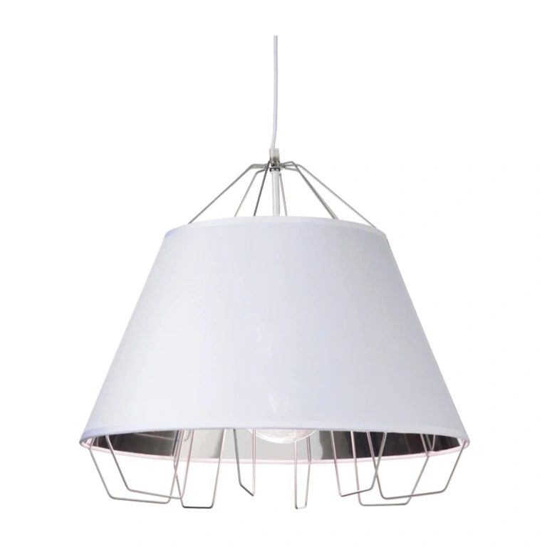пендел avantgarde, silver matt+white+chrome, 1xE27, aca lighting, od8003ws