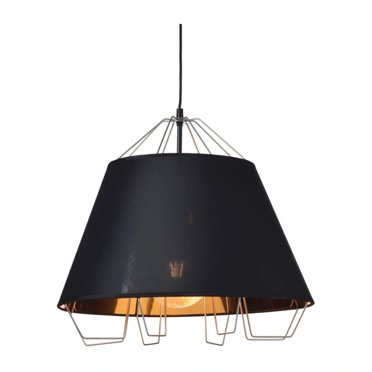 Пендел avantgarde, silver matt+black+polished gold, 1xE27, aca lighting, od8003bg