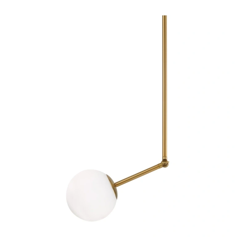 Пендел avantgarde, brass+white, 1xE27, aca lighting, v260501p
