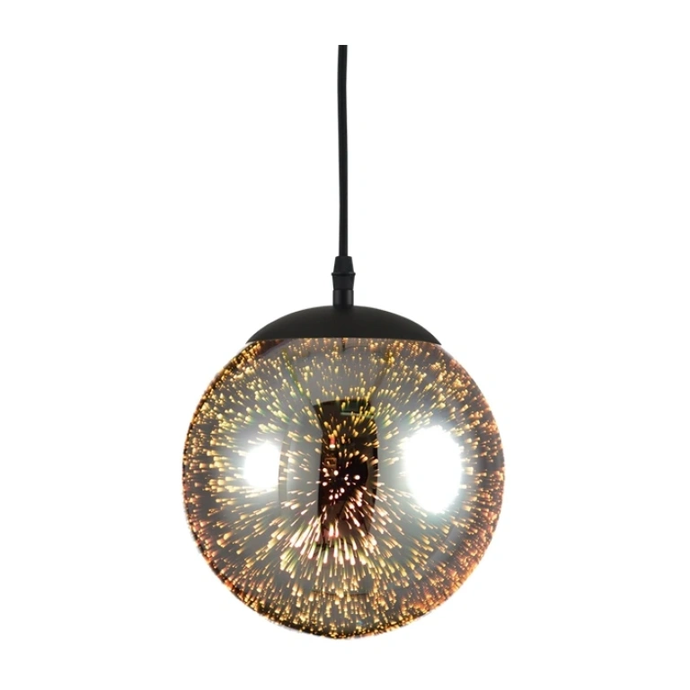 Пендел avantgarde, matt black+chrome, 1xE27, aca lighting, ad804320