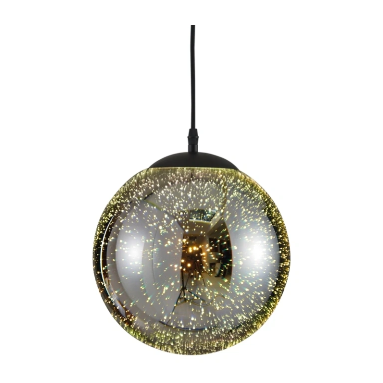 Пендел avantgarde, matt black+chrome, 1xE27, aca lighting, ad804225