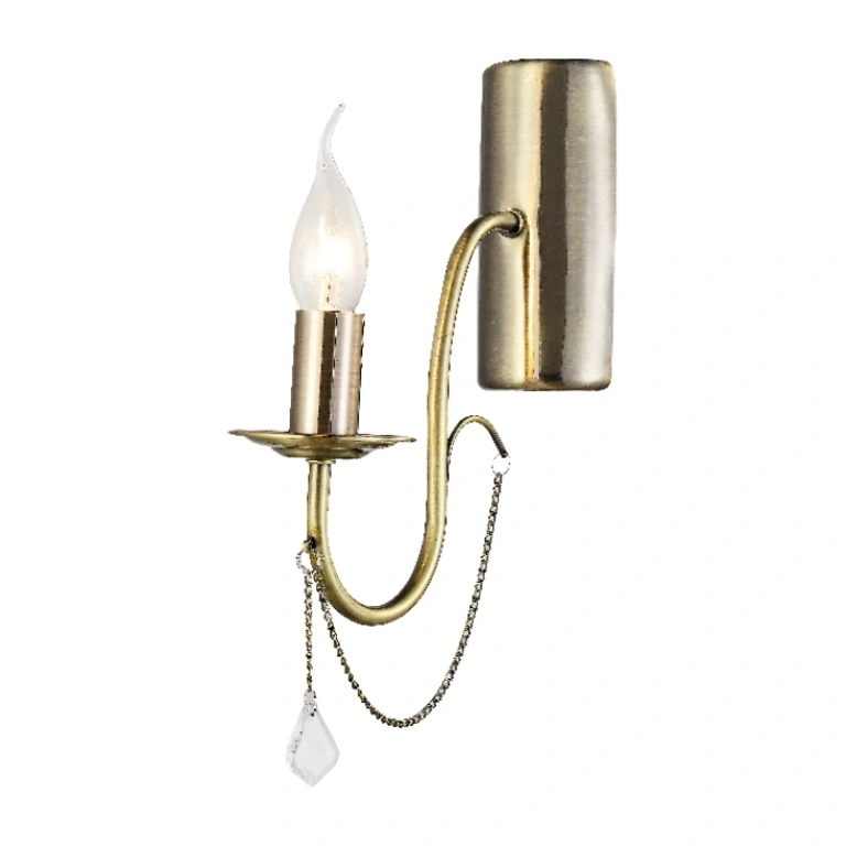 аплик elegant, bronze+clear, 1xE14, aca lighting, dla12651wab