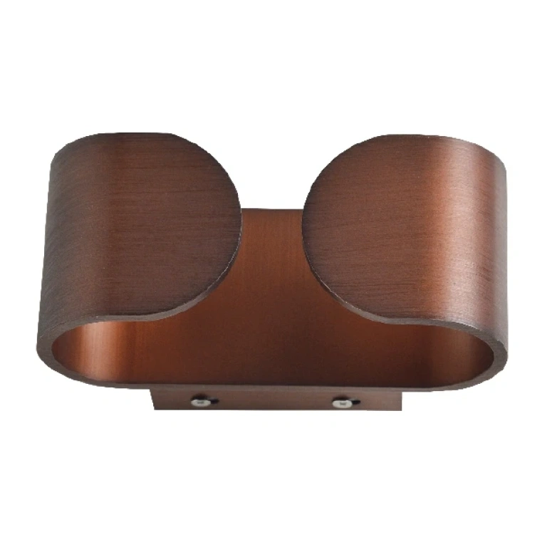аплик wall&ceiling luminaires, wood shade, 2xled 3w, 3000k, aca lighting, l35049wd