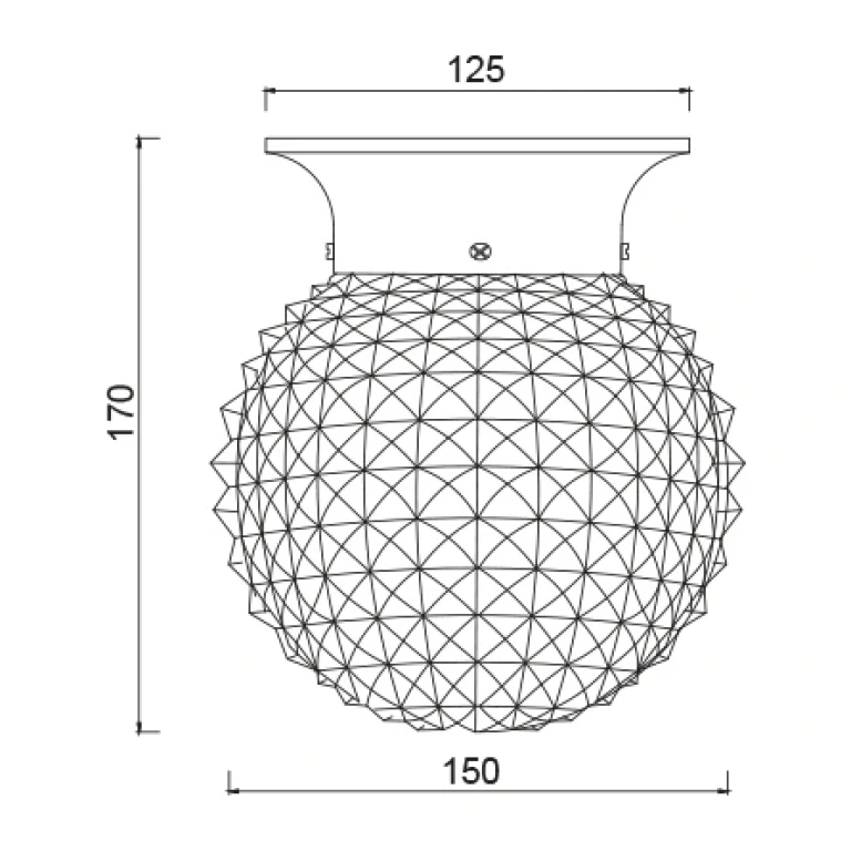 Плафон wall&ceiling luminaires, bronze+clear, 1xE27, aca lighting, su0606cb
