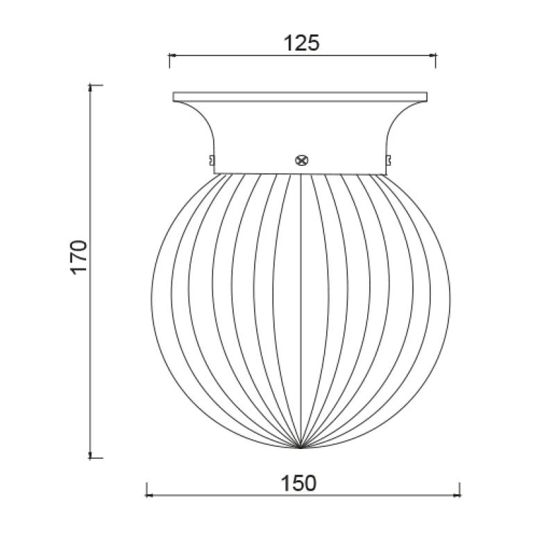 Плафон wall&ceiling luminaires, bronze+clear, 1xE27, aca lighting, su0607cb