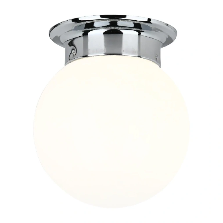 плафон wall&ceiling luminaires, chrome+white, 1xE27, aca lighting, su0608wc