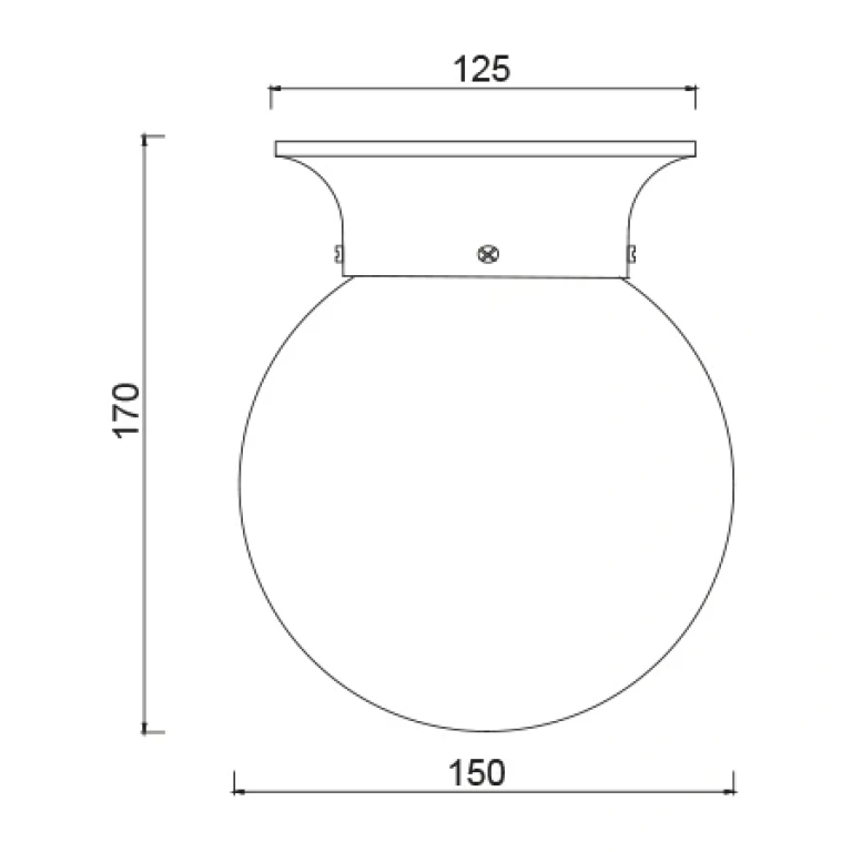 Плафон wall&ceiling luminaires, porcelain white, 1xE27, aca lighting, su0608ww