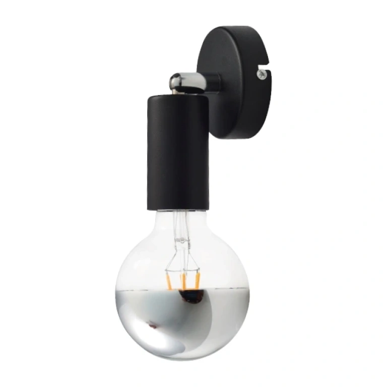 Спот spot luminaires, sand black+chrome, 1xE27, aca lighting, sut1911pbk