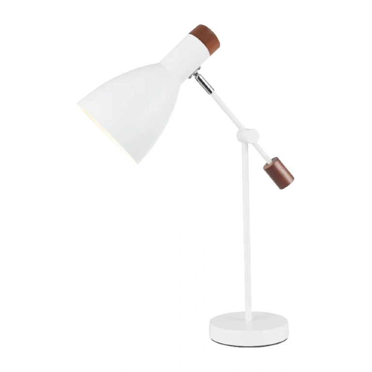 настолна лампа tables&floor luminaires, matt white+natural, 1xE27, aca lighting, od5420ww