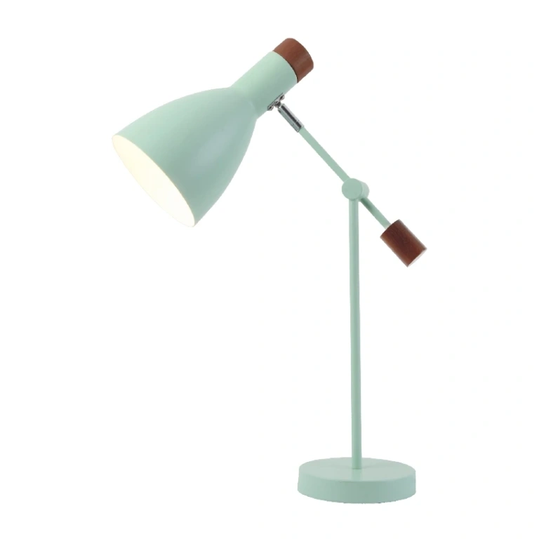 Настолна лампа tables&floor luminaires, matt mint+white+natural, 1xE27, aca lighting, od5420mw