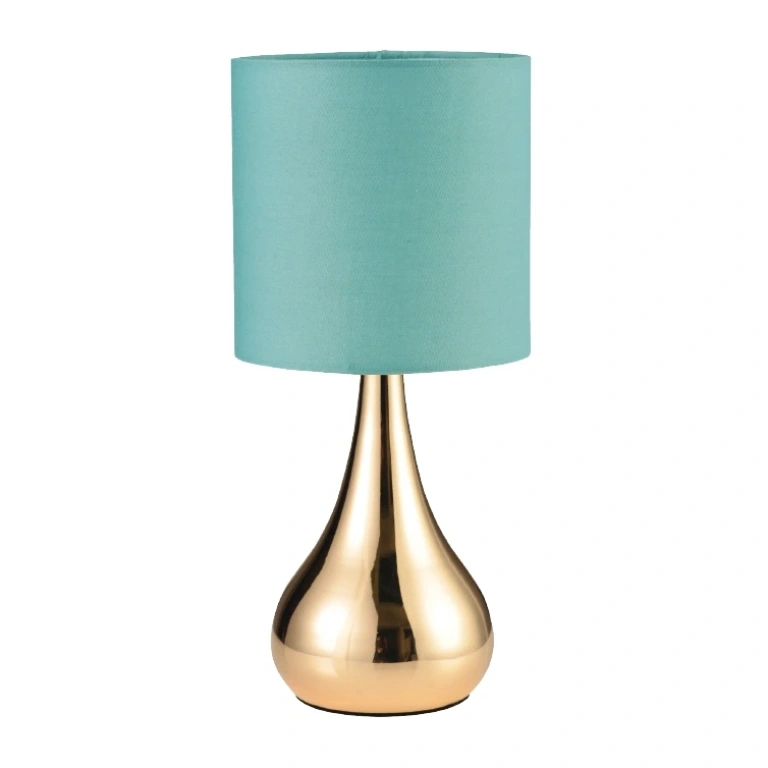 Настолна лампа table&floor luminaires, polished brass+mint, 1xE14, aca lighting, ks1178t1mg