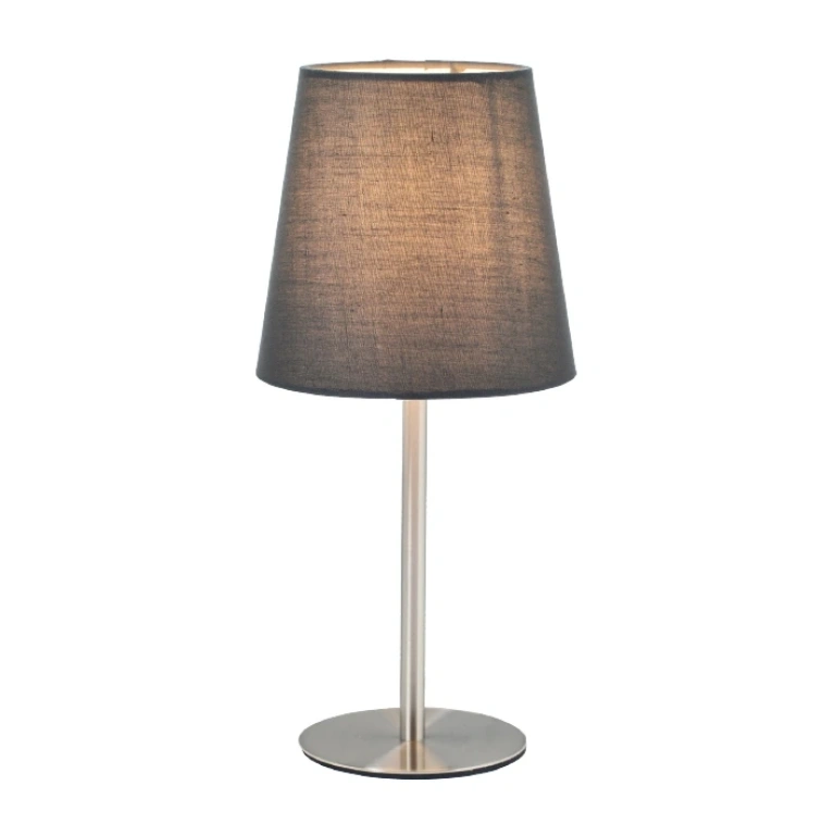 Настолна лампа table&floor luminaires, satin nickel+grey, 1xE14, aca lighting, mt3000gn