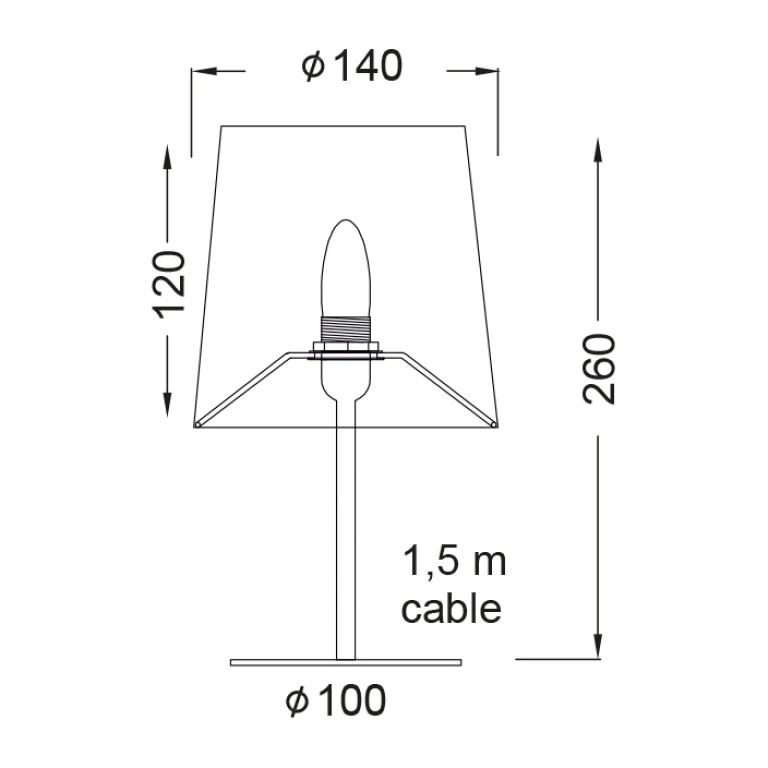 Настолна лампа table&floor luminaires, satin nickel+grey, 1xE14, aca lighting, mt3000gn