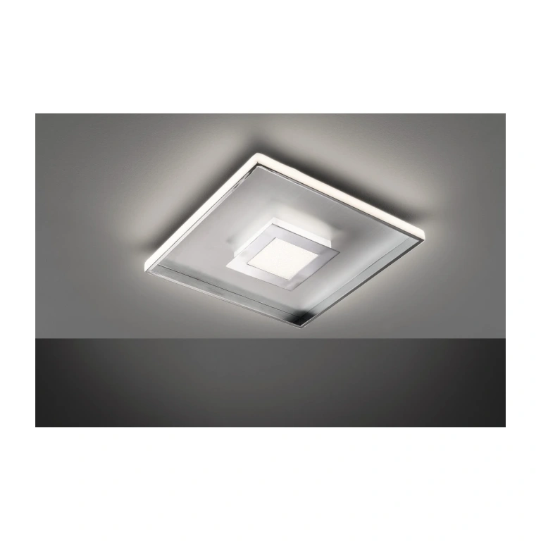 Плафон bug, aluminium/chrome colored, led 28w, 3000k, 3300lm, fischer&honsel, 20638