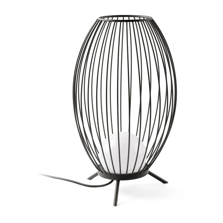 Градинска настолна лампа cage, dark grey, led 12w, 2700k, 990lm, faro, 75608
