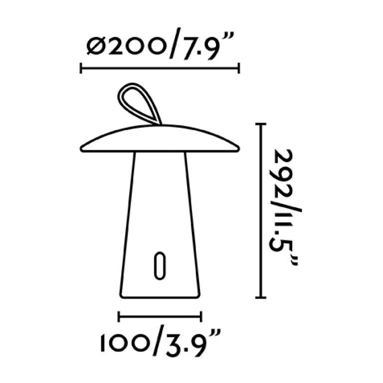 Градинска настолна лампа task, white, led 2w, 3000k, 263lm, faro, 70914