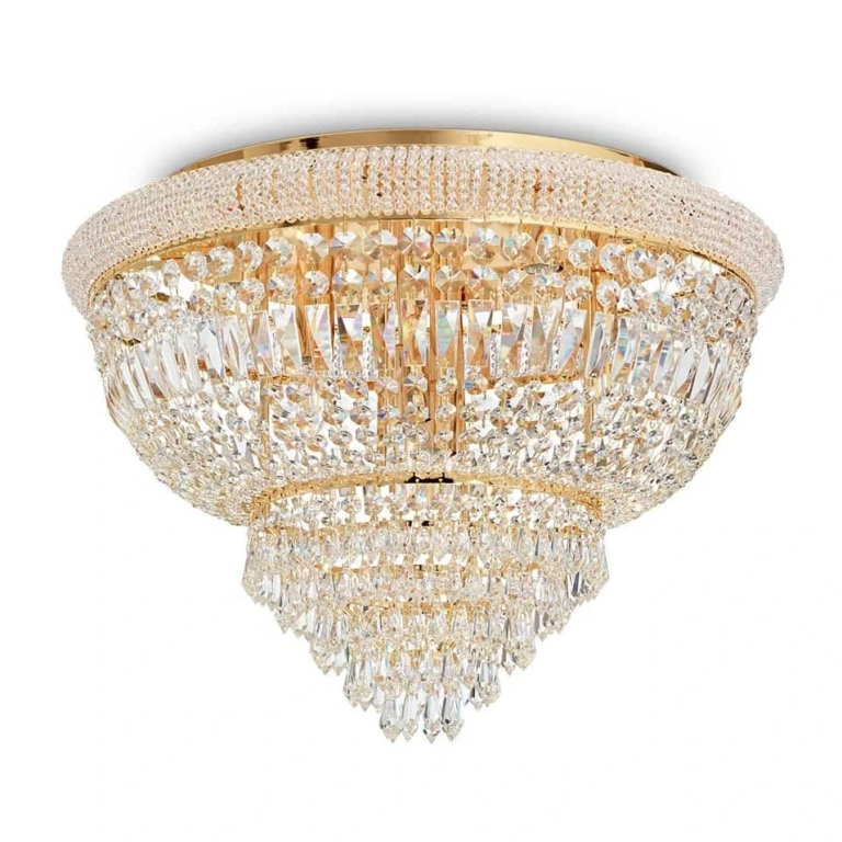 Плафон dubai pl24, gold, 24xE14, ideal lux, 243498
