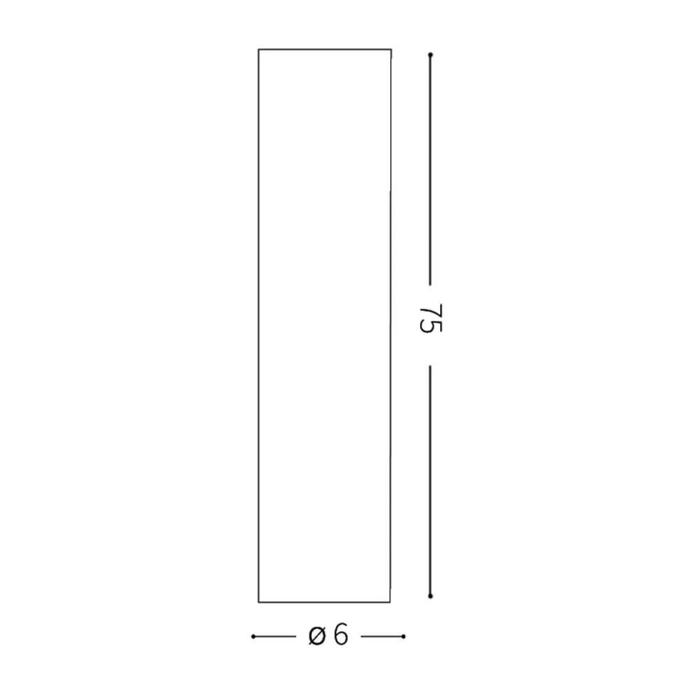 Луна look pl1 h75, black, 1x7w, 3000k, 560lm, ideal lux, 233321