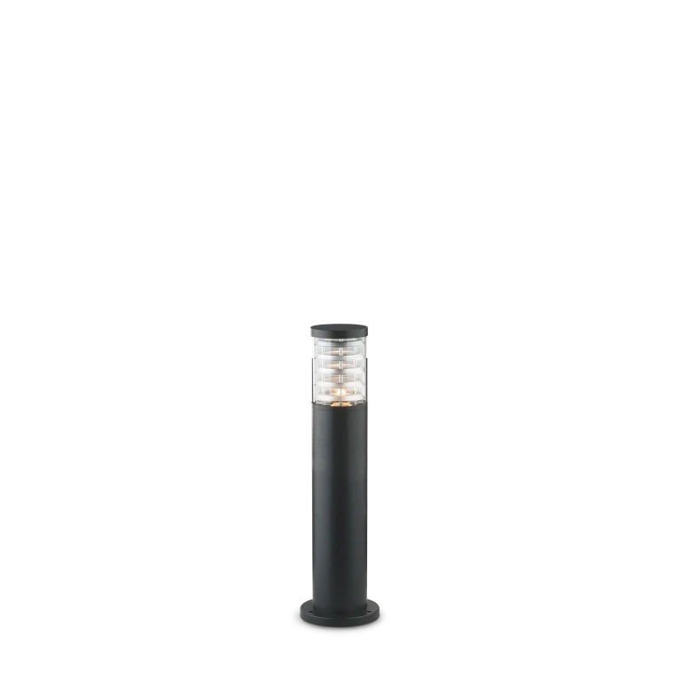 градински стълб tronco pt1 h40, black, 1xE27, ideal lux, 248295