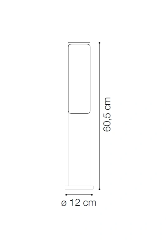 Градински стълб etere pt, antracite, led 10.5w, 3000k, 720lm, ideal lux, 246932