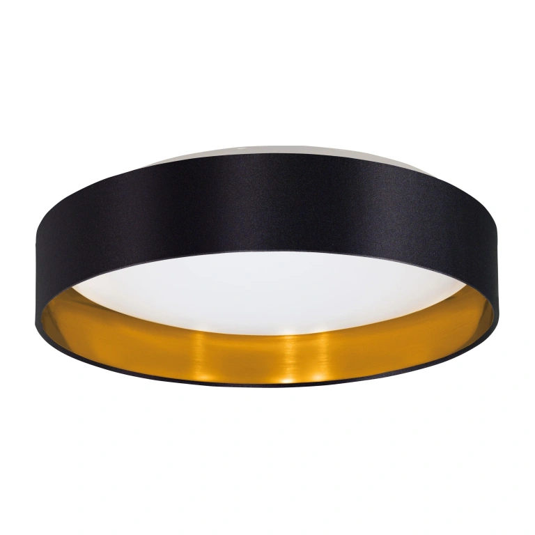 плафон maserlo2, black/gold/white, led 24w, warm white, 2050lm, eglo, 99539