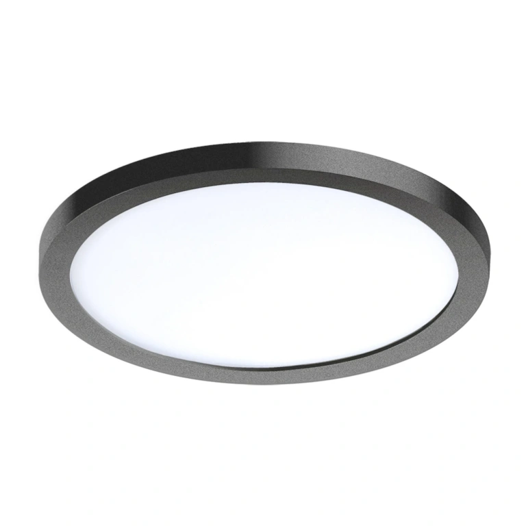 луна slim round 15, black, led 12w, 4000k, 1000lm, azzardo, az2843