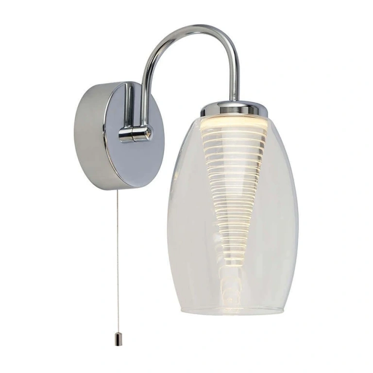 Аплик cyclone, chrome/clear, led 6w, 3000k, 414lm, searchlight, 97292-1cl