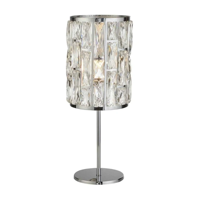 настолна лампа bijou, chrome/crystal, 1xE14, searchlight, eu6584cc
