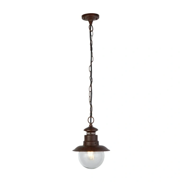 Градински пендел station, rustic brown/clear, 1xE27, searchlight, 7653ru
