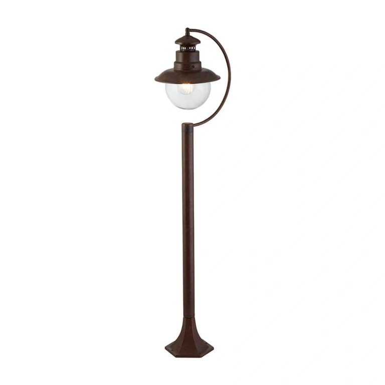 Градински стълб station, rustic brown/clear, 1xE27, searchlight, 7655ru