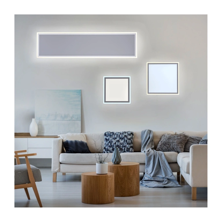 Led панел за външен монтаж edging, white, 1xled 17w+1xled 13w, 2700-5000k, 3500lm, leuchtendirekt, 14850-16