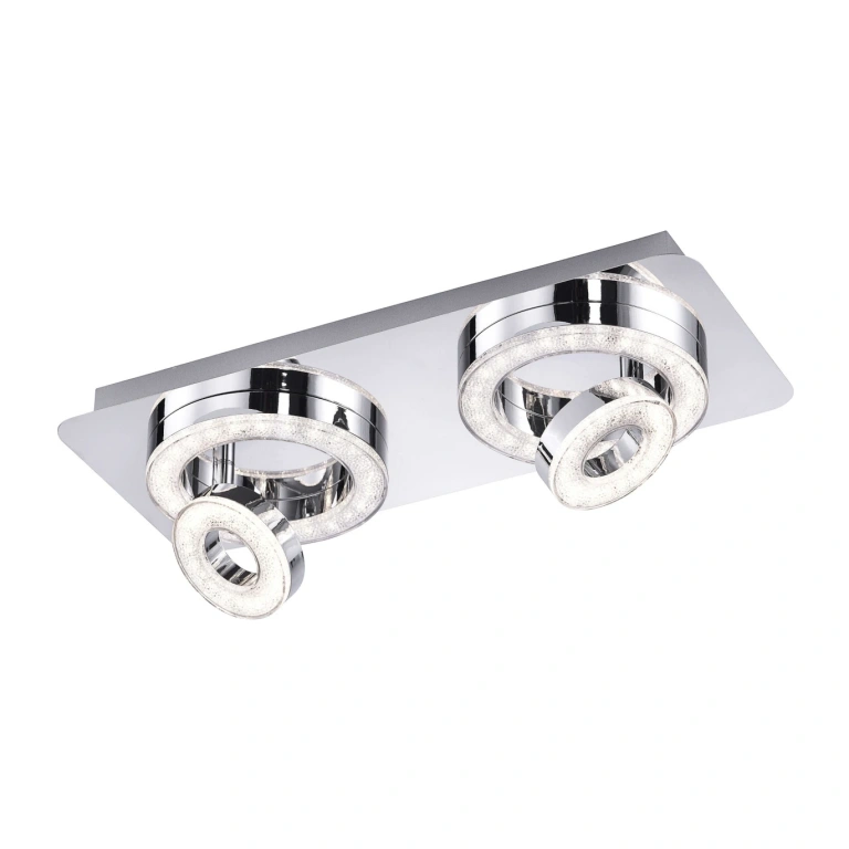 Спот tim, chrome, 2xled 2.8w+2xled 3.10w, 3000k, 860lm, leuchtendirekt, 14521-17