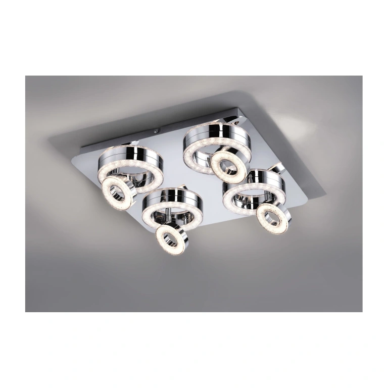 Спот tim, chrome, 4xled 2.8w+4xled 3.10w, 3000k, 1700lm, leuchtendirekt, 14522-17