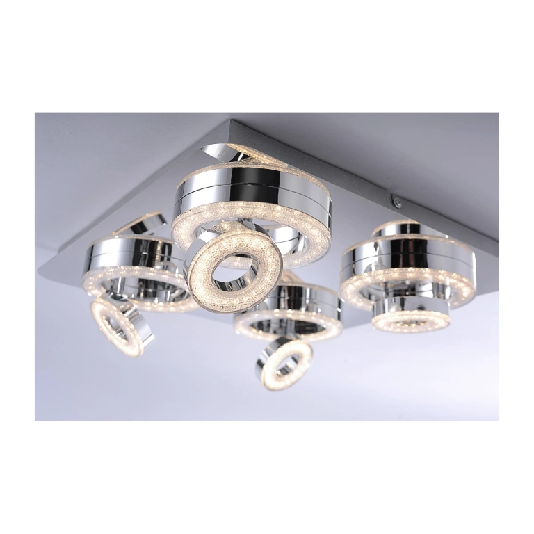 Спот tim, chrome, 4xled 2.8w+4xled 3.10w, 3000k, 1700lm, leuchtendirekt, 14522-17
