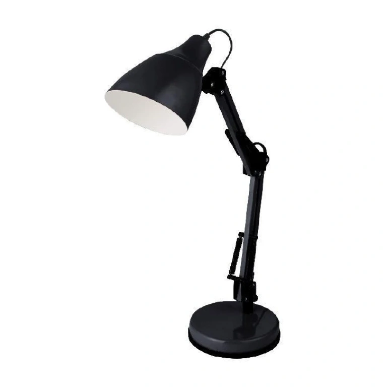 работна лампа kingston, polished black, aca lighting, 1xE27, 2918bk