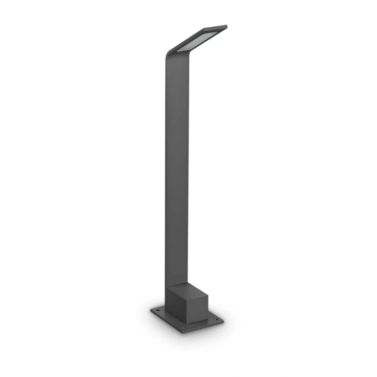 градински стълб agos, anthracite, ideal lux, led 6.5w, 3000k, 600lm, 254388