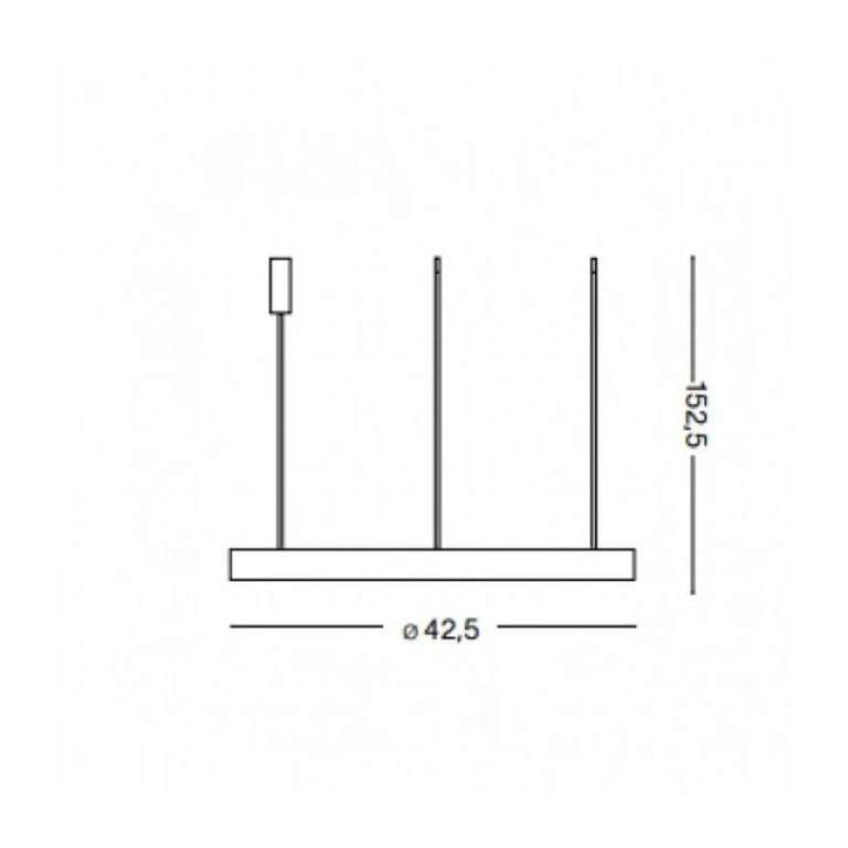 Пендел gemini, white, ideal lux, led 38w, 3000k, 3900lm, 247229