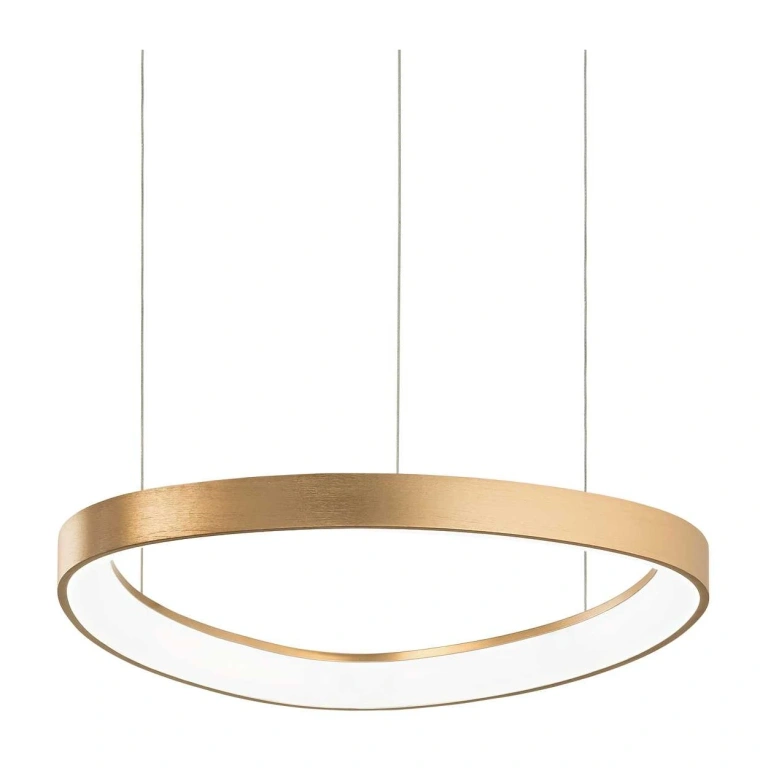 пендел gemini, brass, ideal lux, led 38w, 3000k, 3900lm, 247243
